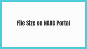 File Size on NAAC Portal